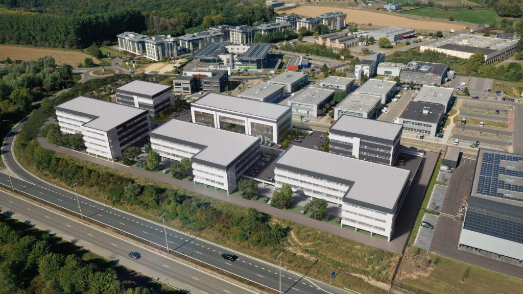 Projet Axis Parc à Mont-Saint-Guibert par DSW Architects – parc d’affaires innovant